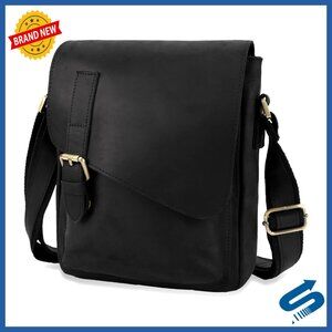 Genuine Leather Messenger Bag Crossbody Sling for Men Work Business